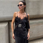 Linad Sexy Black Backless Lace Camisole Women Street Chic Spaghetti Strap Tops Female Casual Patchwork Silk Vest Female 2025 - Matrix-studios.com
