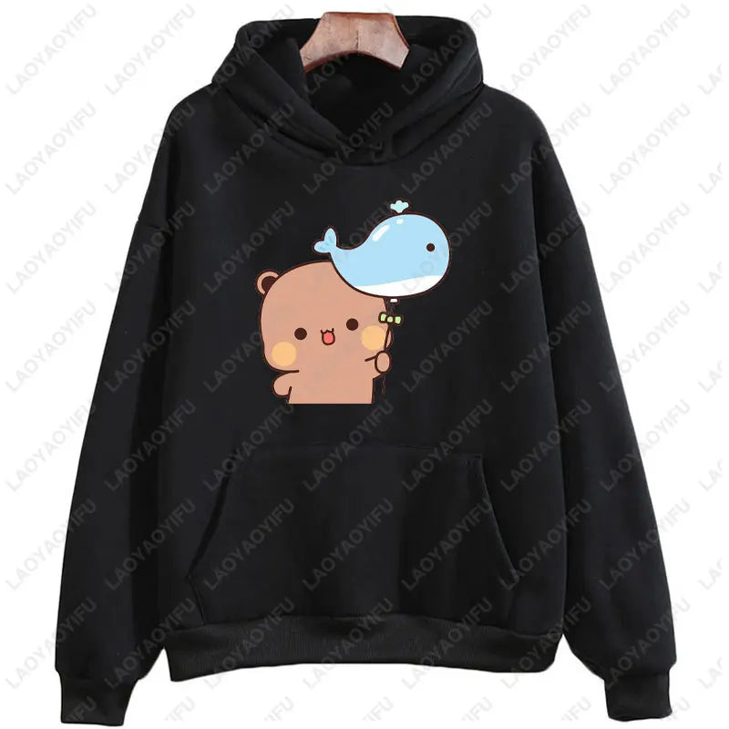 I Like BuBu/Dudu Kawaii Matching Graphic Hoodie Panda Bear Bubu and Dudu Couples Sweatshirt Unisex Cartoon Hoody Couples Gift - Matrix Studios