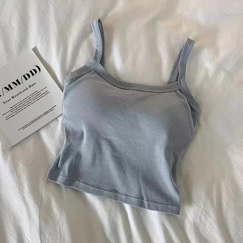 Crop Top Women Sexy Sleeveless Tops Fashion Female Underwear Lady's Camisole Girl Basic T-shirt Vest Lingerie Bras Tube Tops Hot - Matrix-studios.com