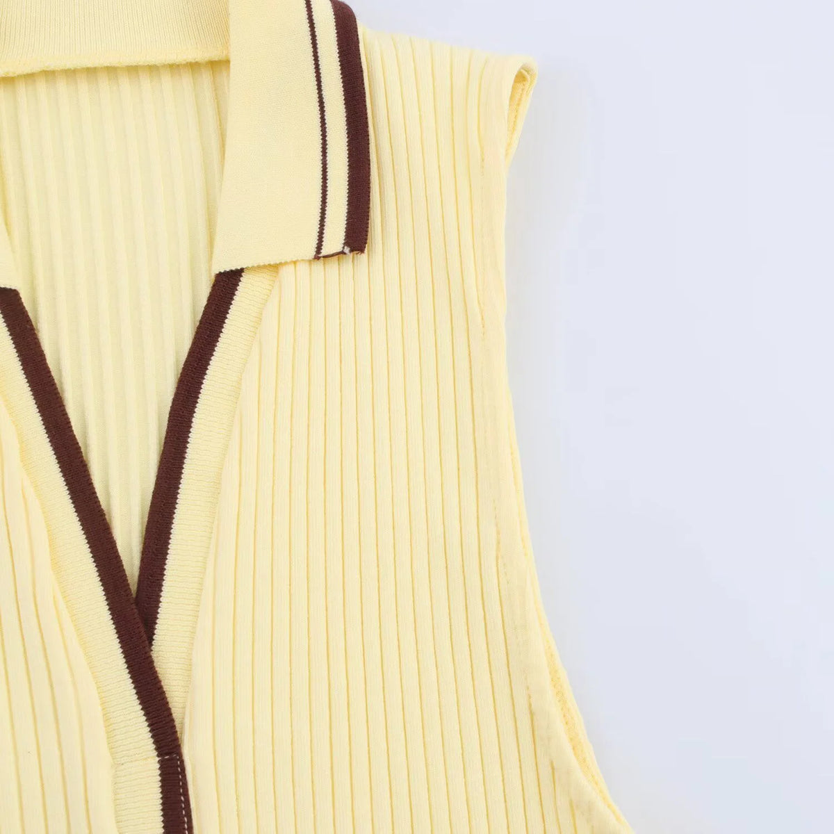 Summer New Fashion Style Ribbed Sleeveless Polo Collar T-shirt Sports Style Polo Shirt Vest Top Women's Clothing - Matrix-studios.com