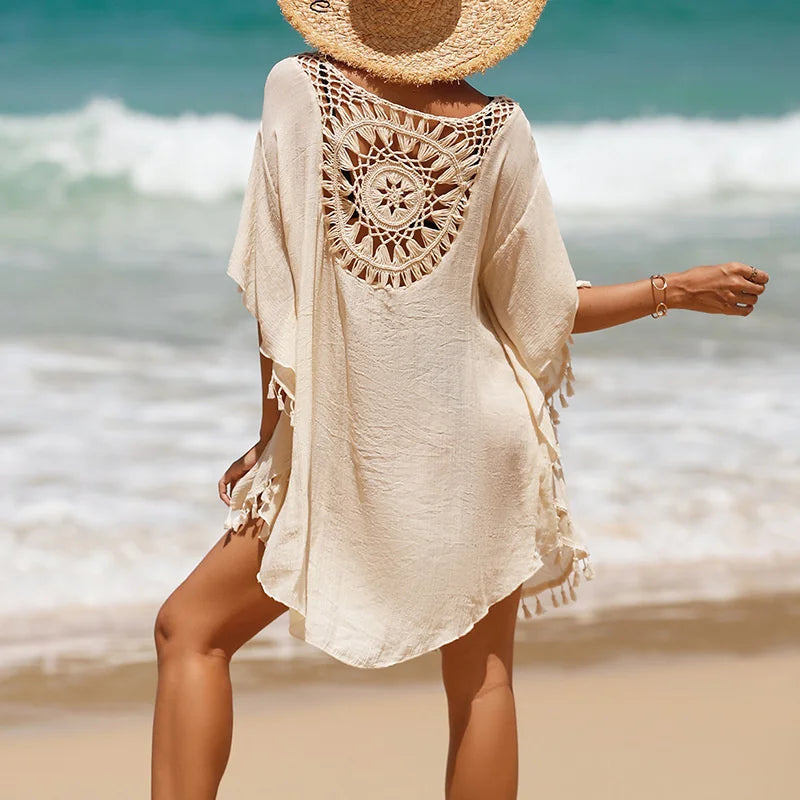 CROCHET BIKINI-Women's Sexy Swimsuit Cover Up Dress Summer Bathing Suit Beachwear Shirt Cover-ups for Women - Matrix Studios