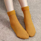 4 Pairs Winter Warm Solid Women Socks Thicken Thermal Socks Black Skin Seamless Snow Sock Unisex Socks - Matrix Studios