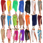 Summer Sexy Beach Skirts Women Beach Wear Chiffon Beach Wrap Skirt Towel Long Sarong Cover Up Sexy Bikini Scarf - Matrix Studios