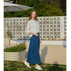 AP SS26 Women Cotton Denim Skirt Elegant - Matrix-studios.com