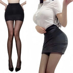 2026 NEW High Waist Sexy Casual Black White Bodycon Pencil Mini Skirts Wrap Hip Silk Short Skirt for Women Night Club Wear Summe - Matrix-studios.com
