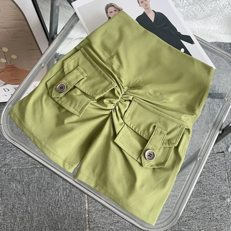 Nude High Waist Peach Butt Sport With Pocket Yoga Shorts Leggings Quick Drying Gym Training  Cycling Outdoor sports Shorts - Matrix Studios