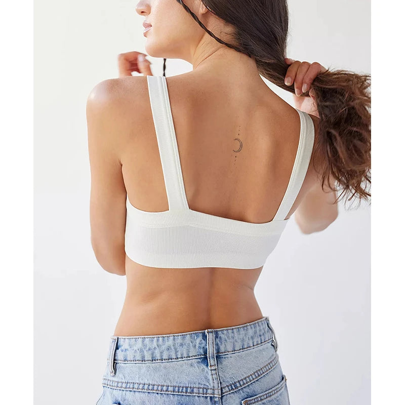 Knitted Cotton Women'S Tube Top Stretchy Ribbed Sleeveless Streetwear Slim White Crop Tops Sexy Summer Tops Cami Femme - Matrix-studios.com