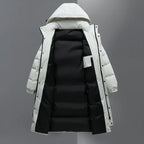 New Winter Men Long Puffer Jackets Hooded Casual Duck Down Coats Quality Male Outdoor Windproof Warm Winter Parkas Mens Clothing - Matrix Studios