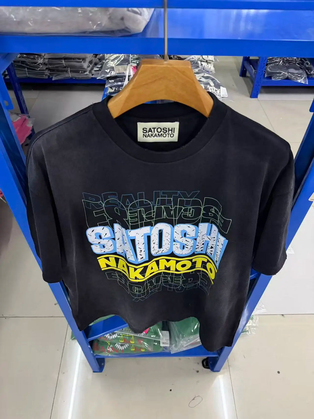 Washed Satoshi Nakamoto ESCAPE REALITY T Shirt Men Women Tee Tops T-Shirt - Matrix-studios.com