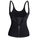 Waist Trainer Tank Top For Women Zipper Body Shaper Tummy Control Sleeveless Top, Women's Activewear Body Shaping Underwear - Matrix-studios.com