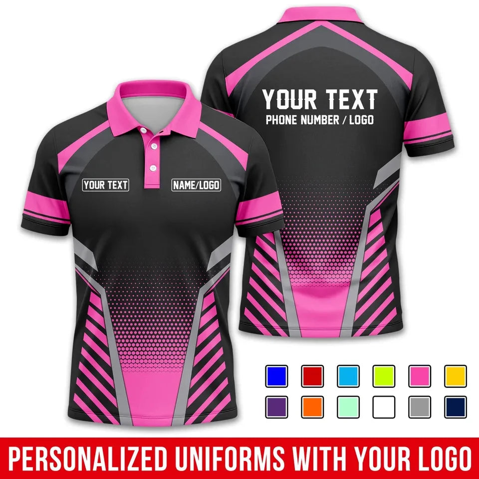 Fashion Men Women Stripe Graphic Polo Shirt For Men Custom Name Logo Text 3D Printed Polo Shirts Trend Button Up Sports Tops Tee - Matrix-studios.com