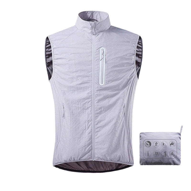 JNLN Men's Women's Fishing Vest Summer Mountaineering Camping Hiking Running Vests Waterproof Self-Storage Sleeveless Jacket - Matrix Studios