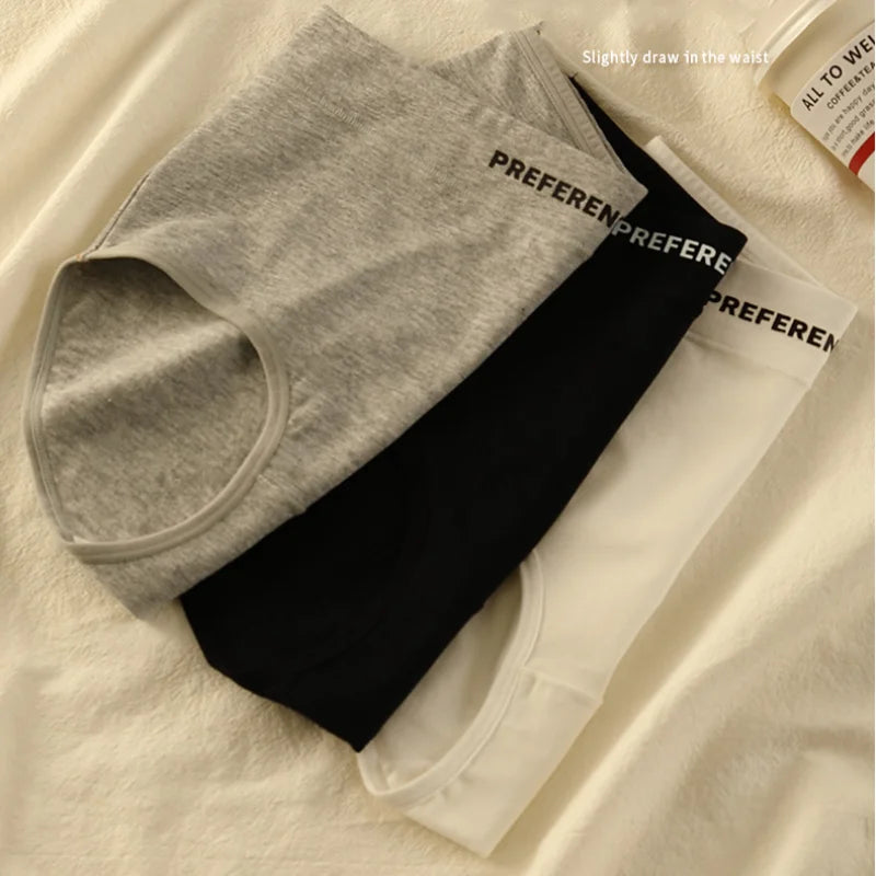 3PCS/set Color Panties Cotton Women Comfortable High-waist Underwear Soft Lingerie Breathable Female Panty Fitness Sports Briefs - Matrix Studios