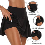 Summer Women Sprints Tennis Dance Fitness Short Skirts Quick Drying Solid Female Lining High Waist Mini Skirts Shorts DF4987 - Matrix-studios.com