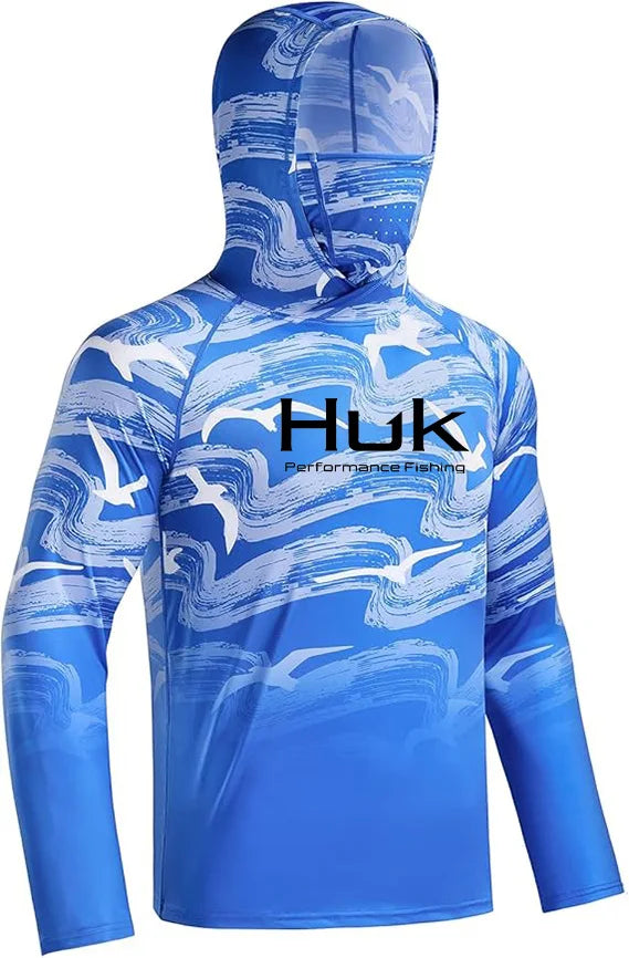 Fishing shirt Hooded sweatshirt for Fishing UV hoodie clothing Camiseta De Pesca men's clothing hooded top black white yellow - Matrix Studios