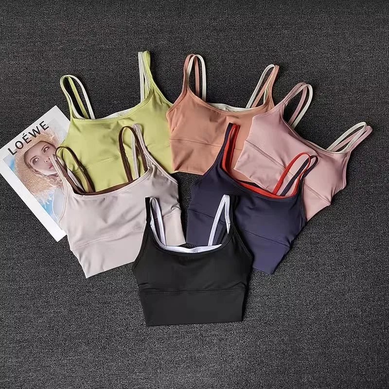 Women Breathable Sports Bra Shockproof Fitness Tops Push Up Gym Crop Top Brassiere Sport Bras Gym Workout Top Seamless Yoga Bra - Matrix Studios