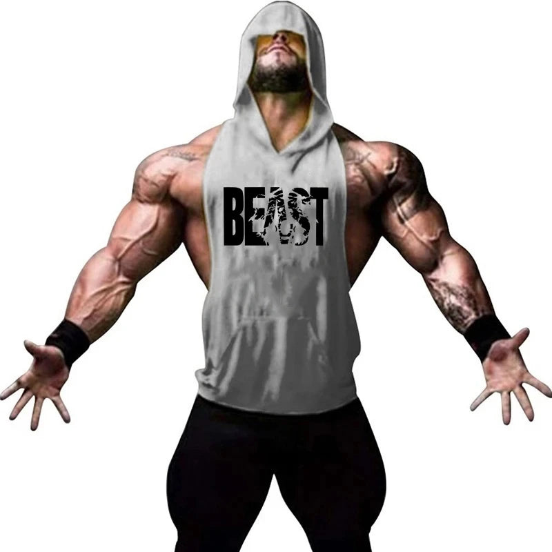 Men's Vest Sleeveless Sweatshirt Gym Top Men Man Sleeveless Shirt Bodybuilding Fitness Clothing T-shirt Singlets Singlet Clothes - Matrix Studios
