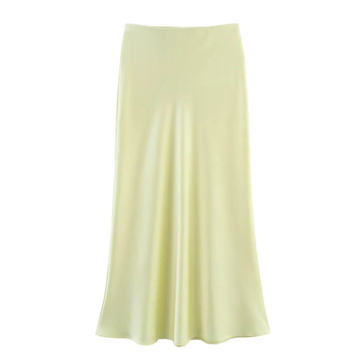 Willshela 2024 Black Satin Skirt Woman High Waist Elegant Long Skirts For Women Fashion Summer Midi Skirt Office Women's Skirts - Matrix-studios.com
