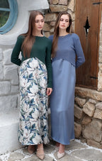 AS SS26 Luxe elegance slip satin dress + knitted top woman clothing set adjustable maxi floor length - Matrix-studios.com