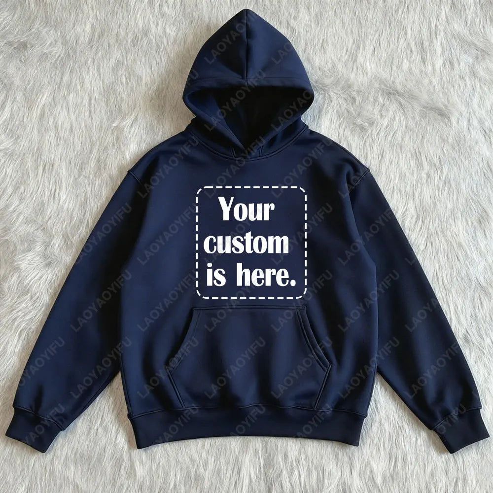 2026 Student Casual Custom Printed Text DIY Hoodie Customized Personalized Hoody Custom Hoodies Text Sweatshirt Clothes - Matrix Studios