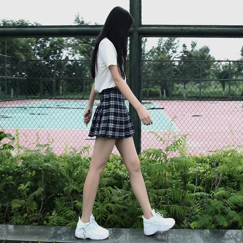 Harajuku 0Women Pleat Skirt 0Preppy Style Plaid 0Mini Cute Japanese School Uniforms Ladies Jupe Kawaii - Matrix-studios.com