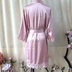 Customized Summer Lace Sleepwear Bride&Bridemaid Wedding Robe Personalized Gown Champagne Kimono Silk Bathrobe Satin Night Dress - Matrix-studios.com