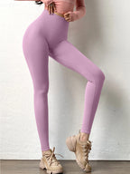 Women's High Waisted Solid Yoga Pants Butt Lifting Tummy Control 4-Way Stretch Workout Fitness Running Leggings Breathable Wear - Matrix-studios.com