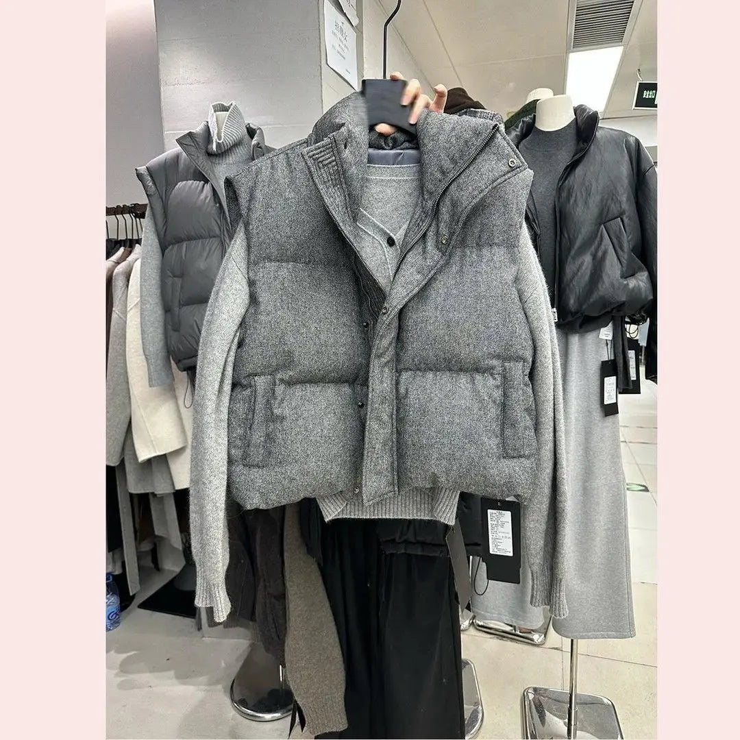 Neploe Korea Chic Streetwear Personalized Vest Short Parkas Casual Elegant Coat Advanced High Street Moda All-match Women Jacket - Matrix Studios