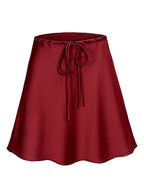 Satin Mini Skirts Women Summer Beige Silk Short Skirt For Woman Drawstring High Waist Black Satin Skirt A Line Women Short 2026 - Matrix-studios.com
