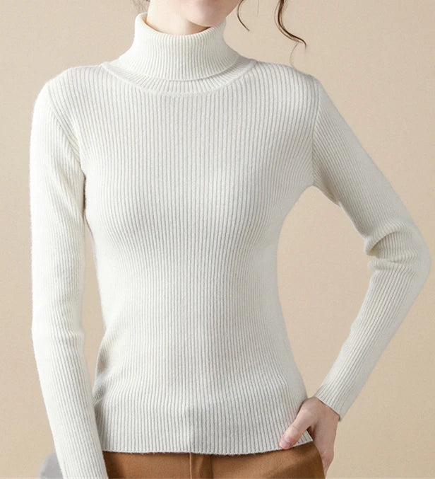 Heliar Women Fall Turtleneck Sweater Knitted Soft Pullovers Cashmere Jumpers Basic Soft Sweaters For Women 2026 Autumn Winter - Matrix-studios.com