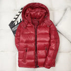 New Winter Men Shiny White Duck Down Coats Hooded Casual Puffer Jackets Quality Male Outdoor Windproof Parkas Warm Jackets 3XL - Matrix Studios