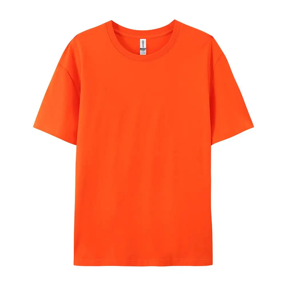 Loose Cotton Solid Tshirts Men Woman Short Sleeve Fashion Brand Trend Couple Clothing Tees Customized Candy Color Summer Tops - Matrix Studios