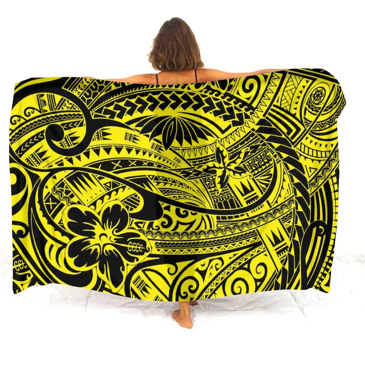 Tax Free Retro Tribal Ethnic Polynesian Women Seaside Sexy Style Sarong Soft And Comfortable Fabric Samoan Pattern Print Design - Matrix Studios
