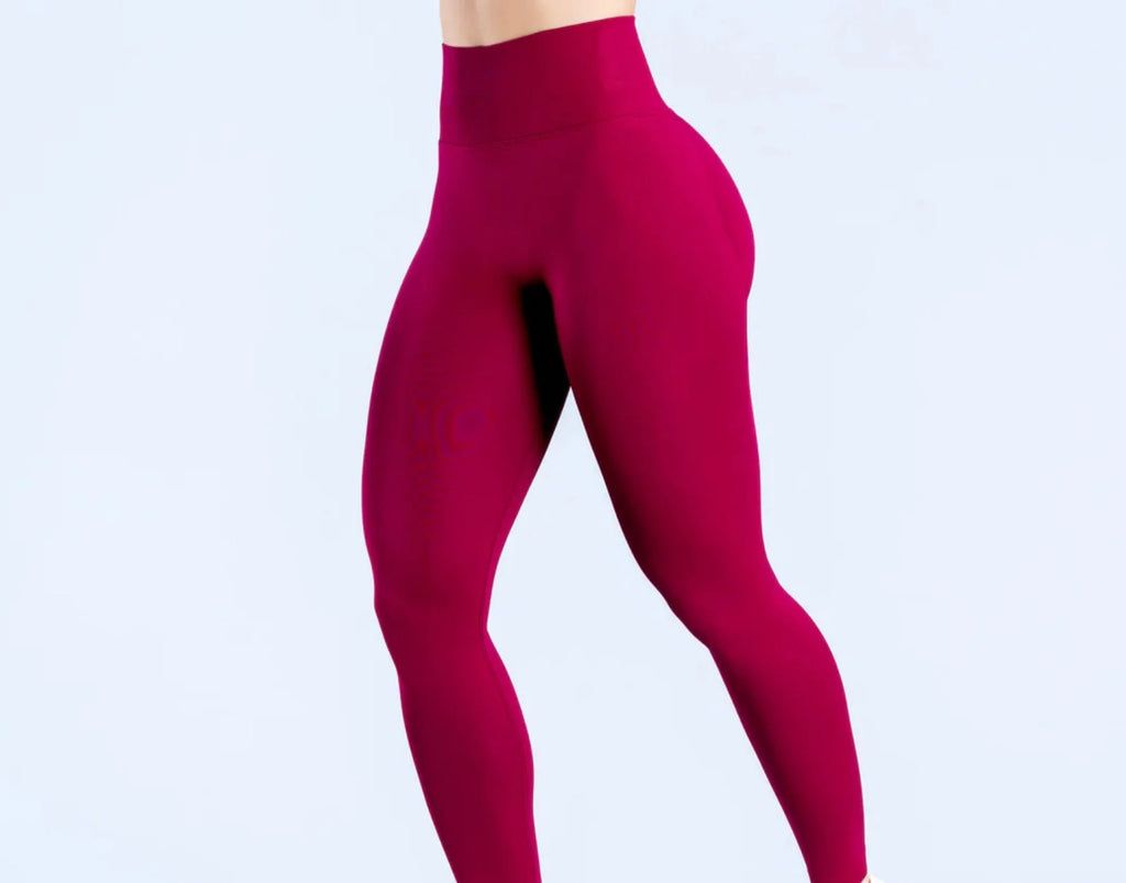 Logo Seamless Women's Solid Waist Yoga Pants Three-Section Waist Sexy Hip-Lifting Tight Sports Fitness Exercise Pants - Matrix-studios.com