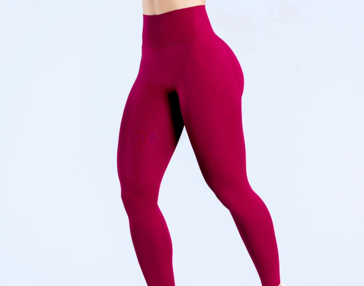 Logo Seamless Women's Solid Waist Yoga Pants Three-Section Waist Sexy Hip-Lifting Tight Sports Fitness Exercise Pants - Matrix-studios.com