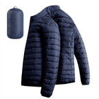 Men Hiking Down Cotton Jacket Hooded Lightweight Parkas Zip Pocket Fashion Outerwear Casual Padded Jacket and Coat Men Winter - Matrix Studios
