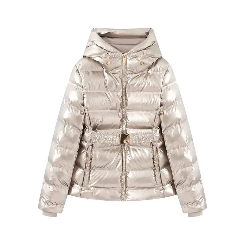 Casual Fur-Trimmed Hooded Ski Suit Women Fashion Belted Slim Full Sleeve Warm Jumpsuits Female 2026 Winter Snow Bodysuit Lady - Matrix Studios