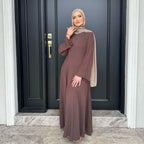 2025 Summer Arabic Muslim Women Modest Dress Eid Dubai Plain Abaya Islam Party Outfit Elegant Holiday Dresses Turkey Kaftan Robe - Matrix-studios.com