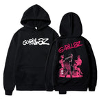 The Autumn and Winter Pullovers Long Sleeve Loose Soft Sweatshirt Streetwear Coat Gorillaz Printing Women and Men Hoode - Matrix Studios