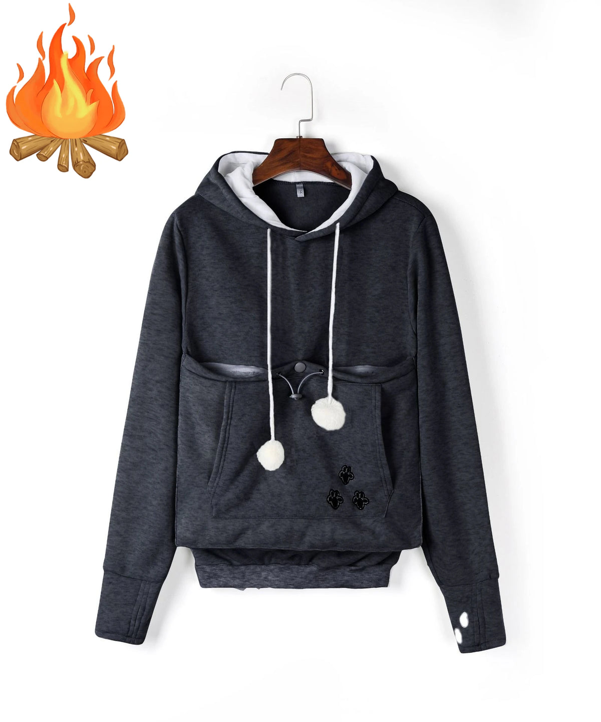 Cat Lovers Hoodies Pouch Dog Pet Hoodies For Casual Kangaroo Pet Paw Pullovers Cuddle Pouch Sweatshirt Pocket Animal Ear Hooded - Matrix Studios