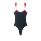 Women's Bodysuit 2026 New Fashion Spring Summer Color-block Trim Jumpsuit for Women Chic Personality Spaghetti Strap Bodysuit - Matrix Studios