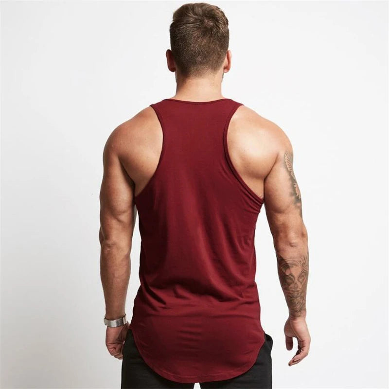 Cotton Material Summer Fitness Sports Vest Men's T-shirt Comfortable Bottoming Sweatshirt Workout Clothes - Matrix Studios