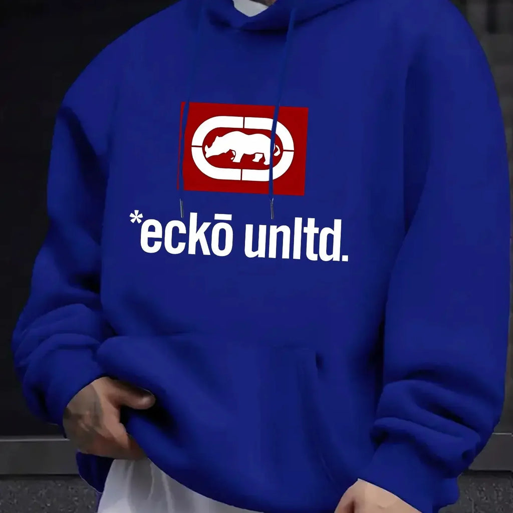 Men's Hoodie with Graphic "Ecko Unlimited" - Casual Sweater Long Sleeves Regular Fit Autumn/Winter Casual Hoodie - Matrix Studios