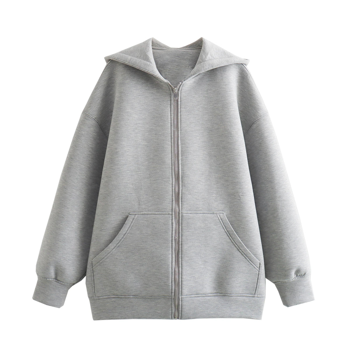 2024 Spring and Autumn New Casual Street Loose Oversize Hooded Zipper Hoodie Space Cotton Jacket Coat Lazy Women's Cardigan - Matrix Studios