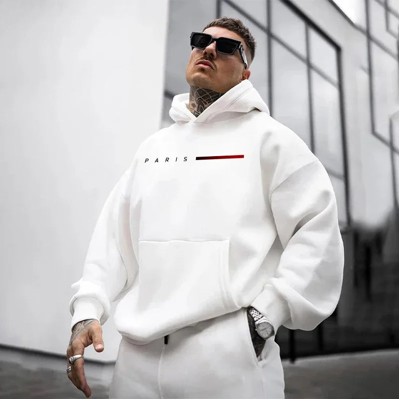 Paris Fashion Hoodies for Men All Season Daily Casual Sports Hooded Sweatshirts 2025 Male Home Outdoor Comfort Fashion Pullover - Matrix Studios