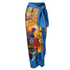 2026 New Sexy Print Retro Swimwear Beach Dress Cover Up Long Skirts Skirt Party Outfits Swimsuit Beachwear - Matrix Studios