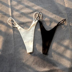 1/2 Pcs Brazilian Women Cotton Thong Underwear Sexy Panties Female Underpants Solid Color G-string Pantys - Matrix Studios