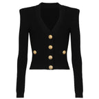 Spot Spring 2024 New Women's Fashion Classic High Quality Versatile Jacket Jacket Knitted Sweater Cardigan - Matrix Studios