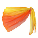 Chiffon Material Beach Dress UPF Protection Short Length Sarongs Gradient Color Breathable Quick-Dry Swimsuit Coverups - Matrix Studios