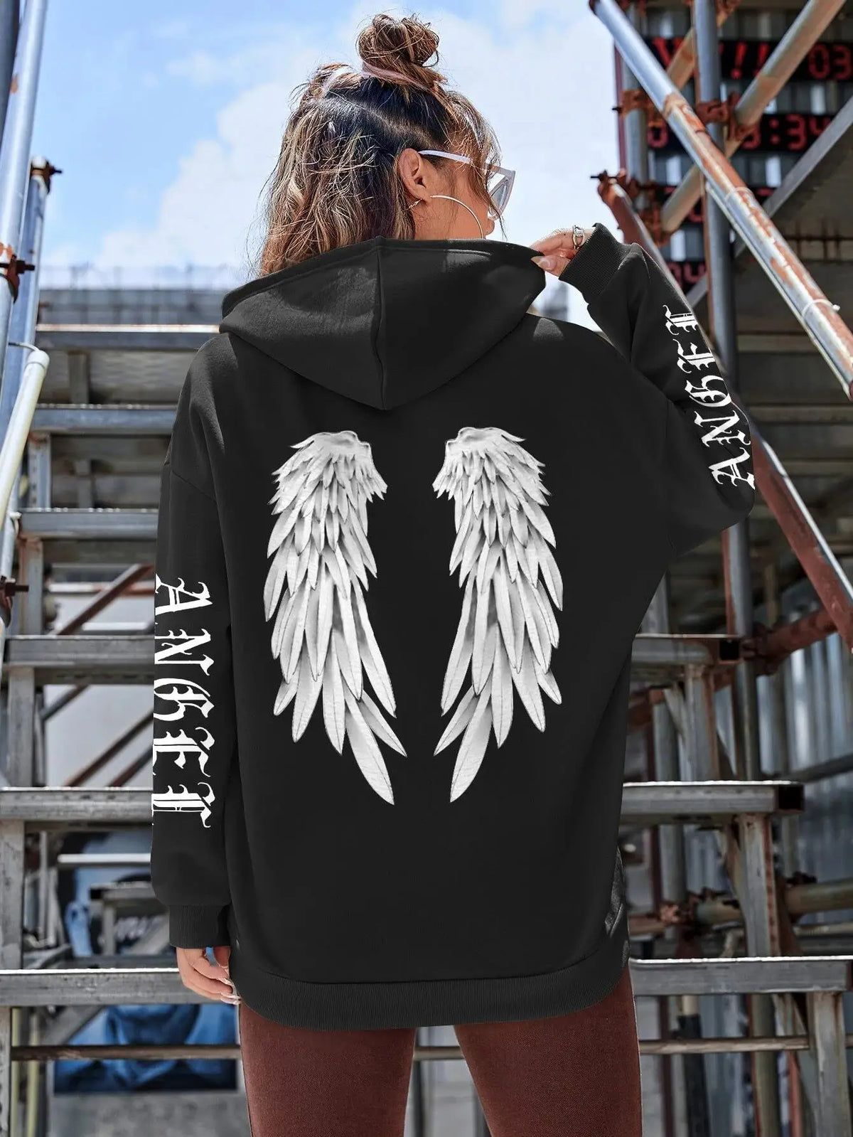 Beautiful Angel Wings Printed Hoodies Women Warm Comfortable Casual Hoodie Fashion Classic Hoody Loose Original Basic Clothes - Matrix Studios